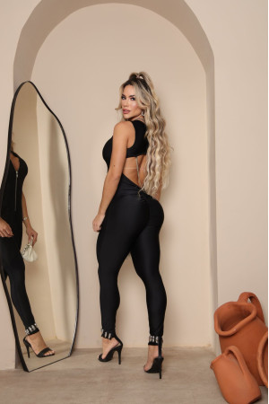 Macacão strass Preto